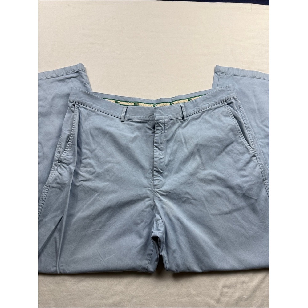 Lacoste Chino Pants Mens Size 38 Light Blue Cotton Classic Golf Trousers